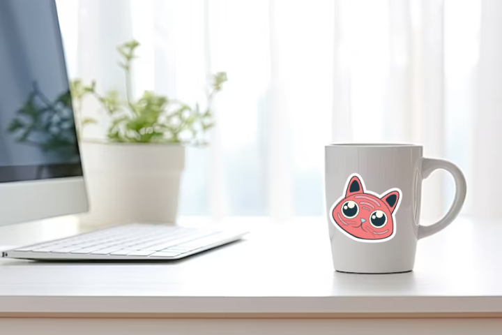 In Sticker dán trang trí ly cốc