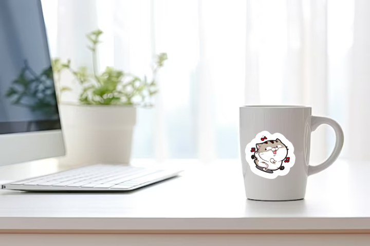 In Sticker dán trang trí ly cốc