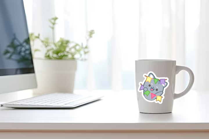 In Sticker dán trang trí ly cốc