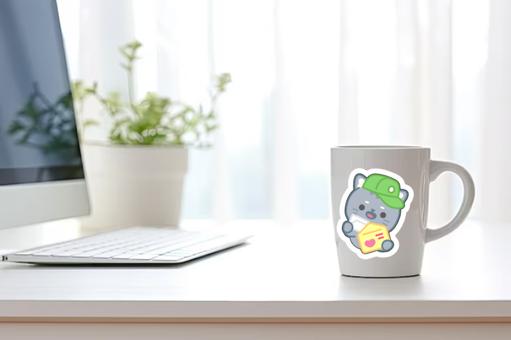 In Sticker dán trang trí ly cốc