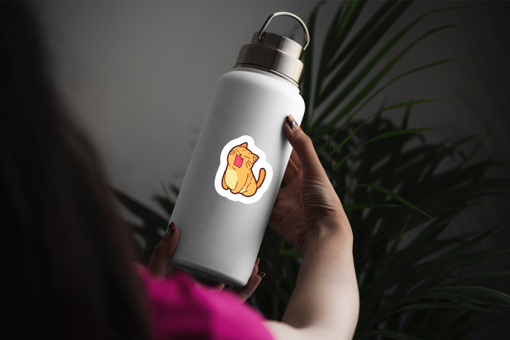 In sticker dán trang trí bình nước