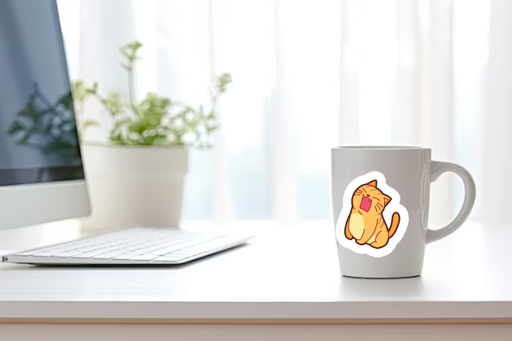 In Sticker dán trang trí ly cốc