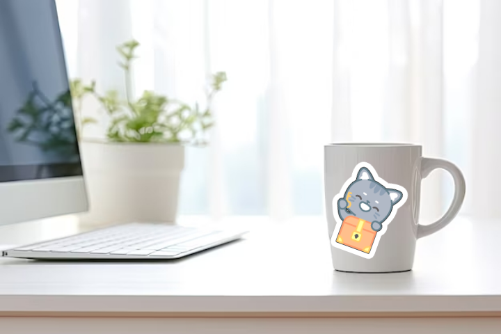 In Sticker dán trang trí ly cốc