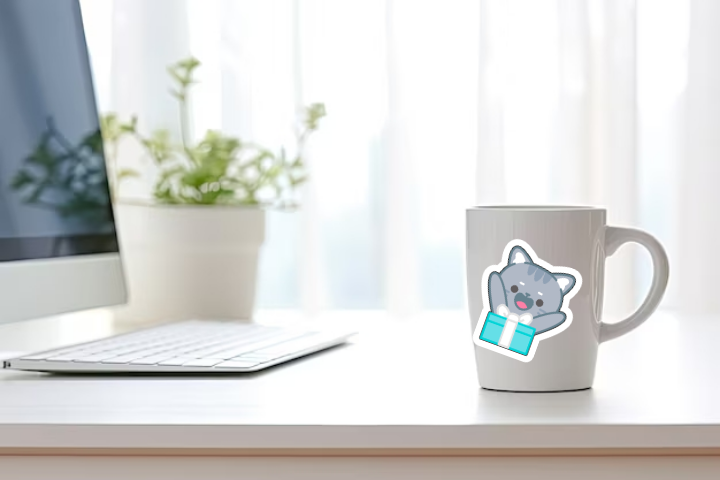 In Sticker dán trang trí ly cốc