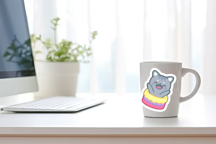 In Sticker dán trang trí ly cốc