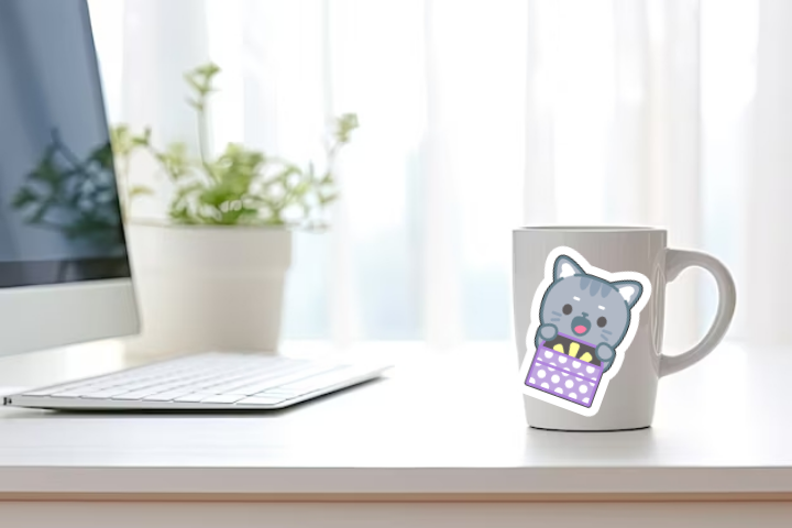 In Sticker dán trang trí ly cốc