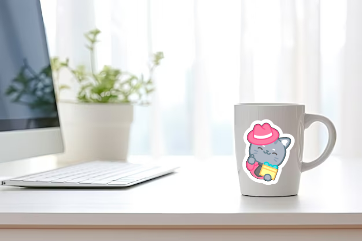 In Sticker dán trang trí ly cốc