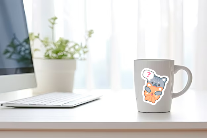 In Sticker dán trang trí ly cốc