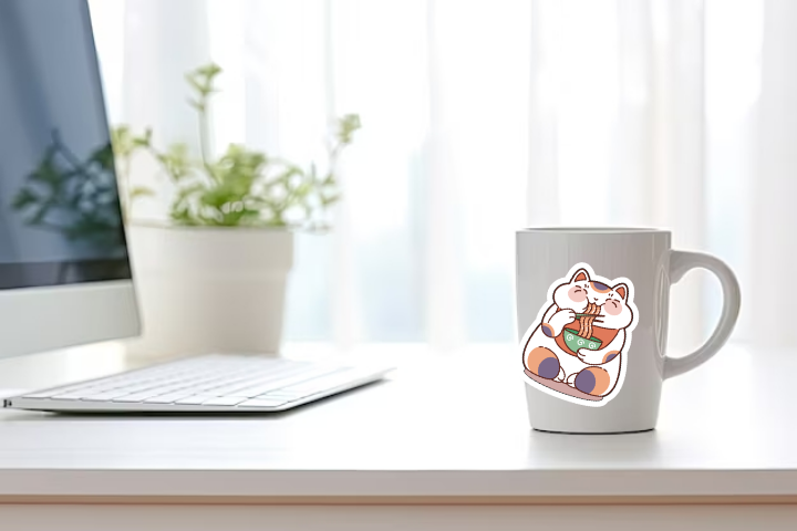 In Sticker dán trang trí ly cốc