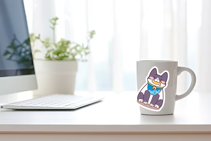 In Sticker dán trang trí ly cốc