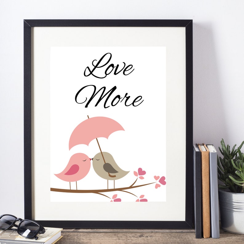 Tranh động lực Love More lãng mạn